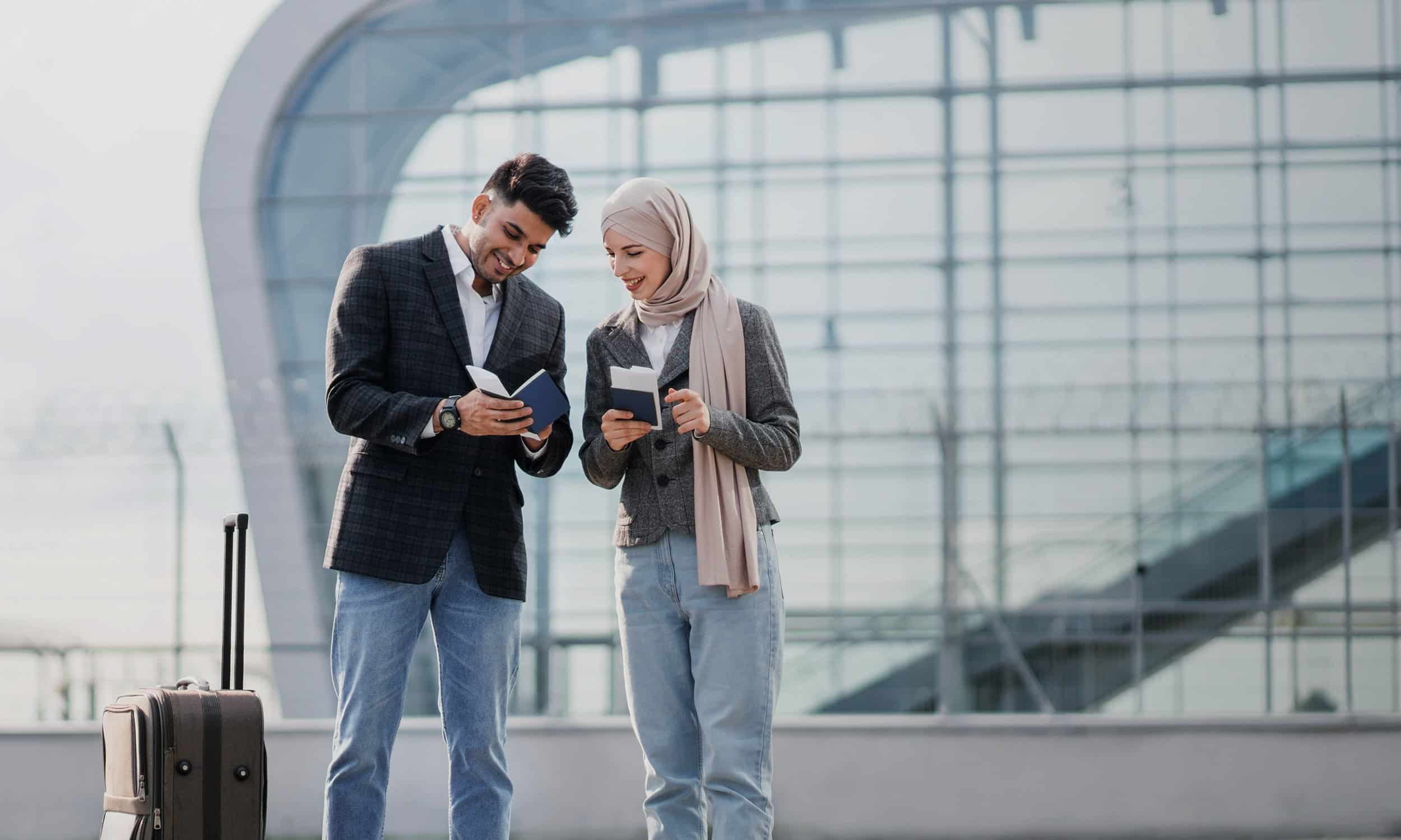 corporate travel airport man woman what we do